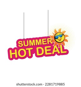 Oferta de ofertas calientes de verano, fría, caliente, de moda, electrónica, diseño de plantillas de vectores de viaje
