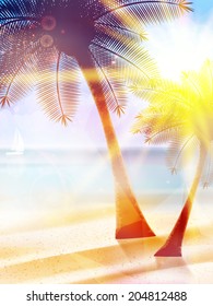 Summer hot holidays poster template. EPS10