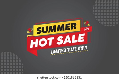 summer hot sale banner template design, limited time only sale banner design.