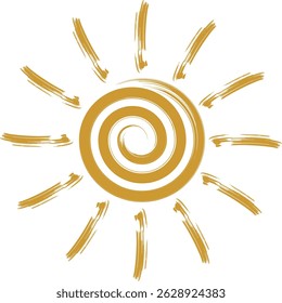 Summer Hot Sun with Grunge Line suitable for your logo creation or graphic design illustration needs