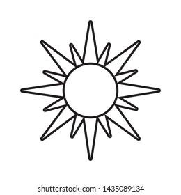 summer hot sun isolated icon