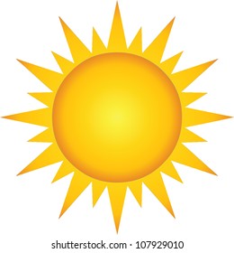 Summer Hot Sun .Vector Illustration