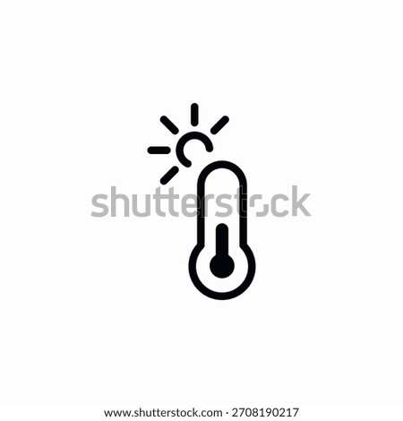 summer hot temperature icon sign vector