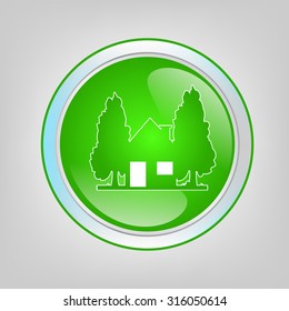 summer house icon for design