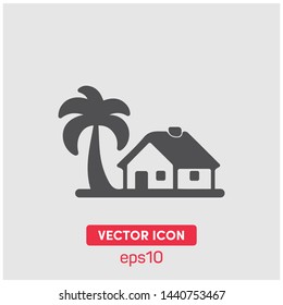 Summer house vector icon illustration. Premium quality.