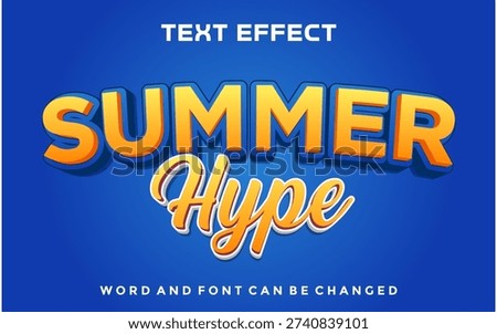 Summer Hype editable text effect design template