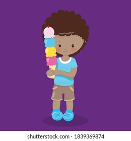 summer ice cream boy design vector illustration