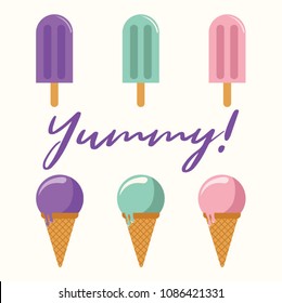 Summer Ice Cream Composition – Copy Space