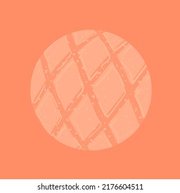 Summer ice cream cone texture orange vector background illustration


