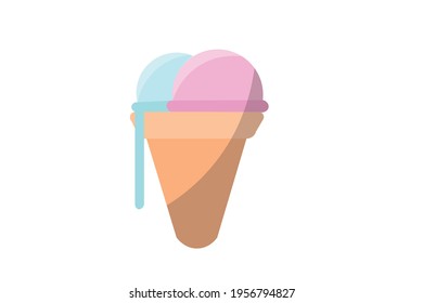 Summer Ice Cream Cones Vector