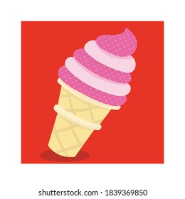 ilustración vectorial de diseño de helados de verano