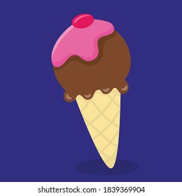 ilustración vectorial de diseño de helados de verano