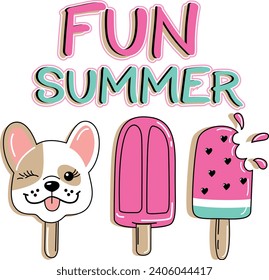 summer ice cream dog puppy fresh