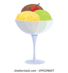 Summer ice cream icon. Cartoon of Summer ice cream vector icon for web design isolated on white background