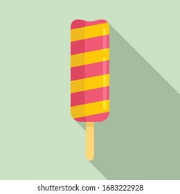 Icono de helado de verano. Ilustración plana del icono vectorial de helado de verano para el diseño web