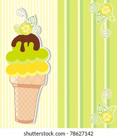 Summer ice cream invitations
