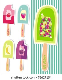 Summer ice cream invitations
