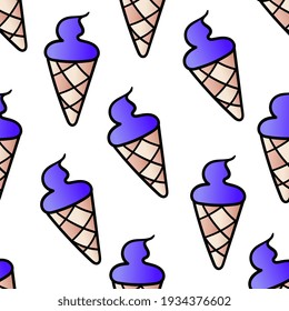 summer ice cream seamless pattern textile print. Great for summer vintage fabric, scrapbooking, wallpaper, giftwrap. repeat pattern background design