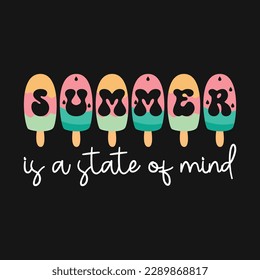 Summer Ice Cream Vector T-shirt Design