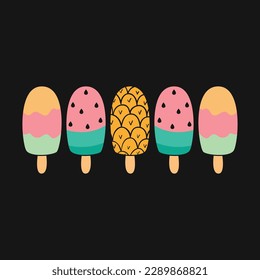 Diseño de camisetas Vectoras Vectoras Veraniegas Ice Cream