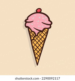 Summer Ice-Cream Illustration Design Art