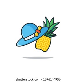Summer Icon Design Illustrationen Cartoon Style Geeignet für Landing Page, Banner, Flyer, Sticker, Wallpaper, Hintergrund
