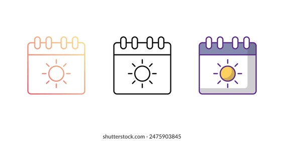 Summer icon design with white background stock illustration