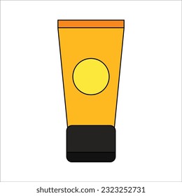 summer icon fill line vector illustration