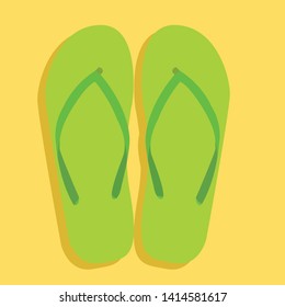 summer icon with flip flops, slippers