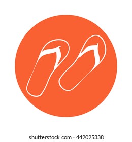 Summer icon. Flip-flop. Vector illustration.