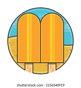 summer icon, ice cream icon, mobile and info-graphic