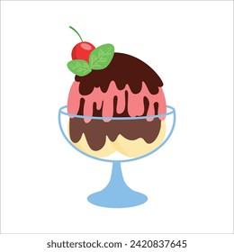 summer icon ice cream vector illustration