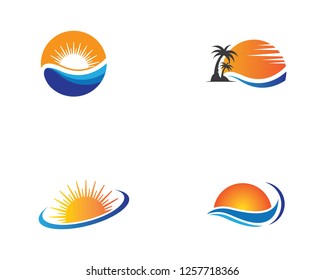 Summer icon illustration