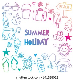 Summer icon illustration doodle