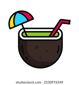 Sommer-Icon-Illustration. Element Sommersymbol