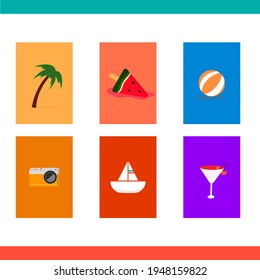 Summer Icon illustration material banner 