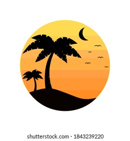 Summer icon isolate on white background.