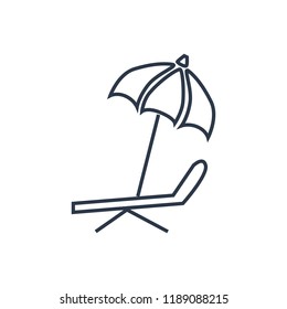 Summer icon. Isolated beach and summer icon line style. Premium quality vector symbol drawing concept for your logo web mobile app UI design.
