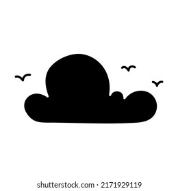 Icono de verano aislado en fondo blanco