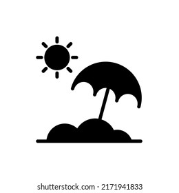Icono de verano aislado en fondo blanco