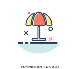 summer icon line filled design illustration,designed for web and app