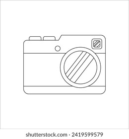 summer icon line vector illustration