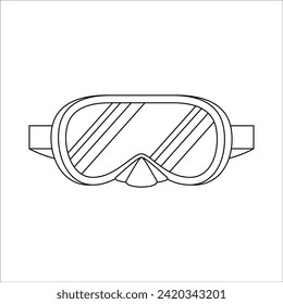 summer icon line vector illustration