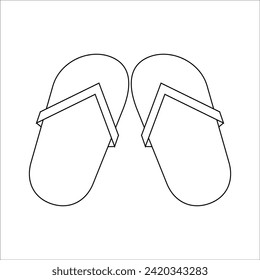 summer icon line vector illustration