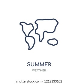 Summer icon. Summer linear symbol design from Weather collection. Simple outline element vector illustration on white background.