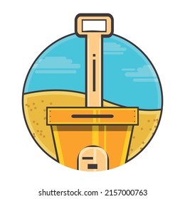 icono de verano, móvil e infografía