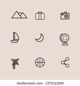 summer icon pack, pictograms, isolated