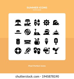 summer icon pack vector design