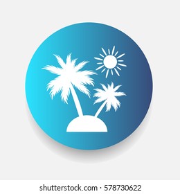 Summer Icon. Palm. Vector Illustration