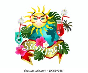 Summer icon planet sun